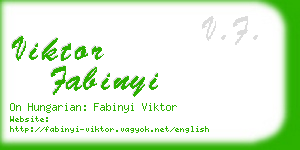 viktor fabinyi business card